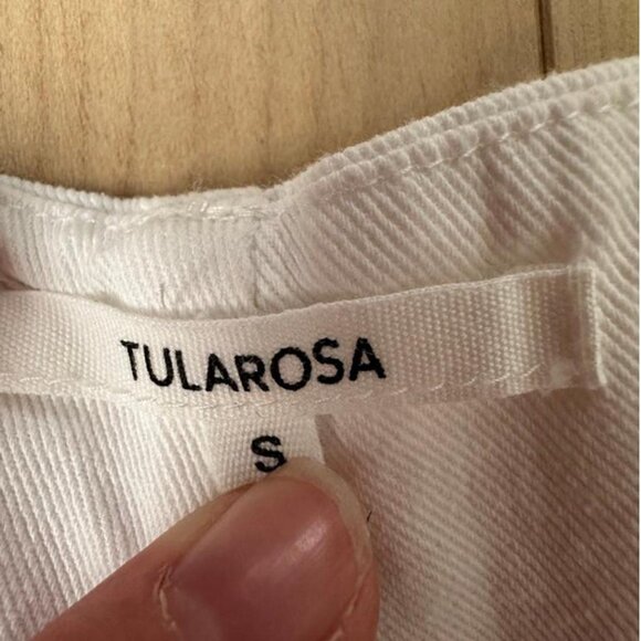 Tularosa Valentina embroidered pants in white. - Picture 4 of 8